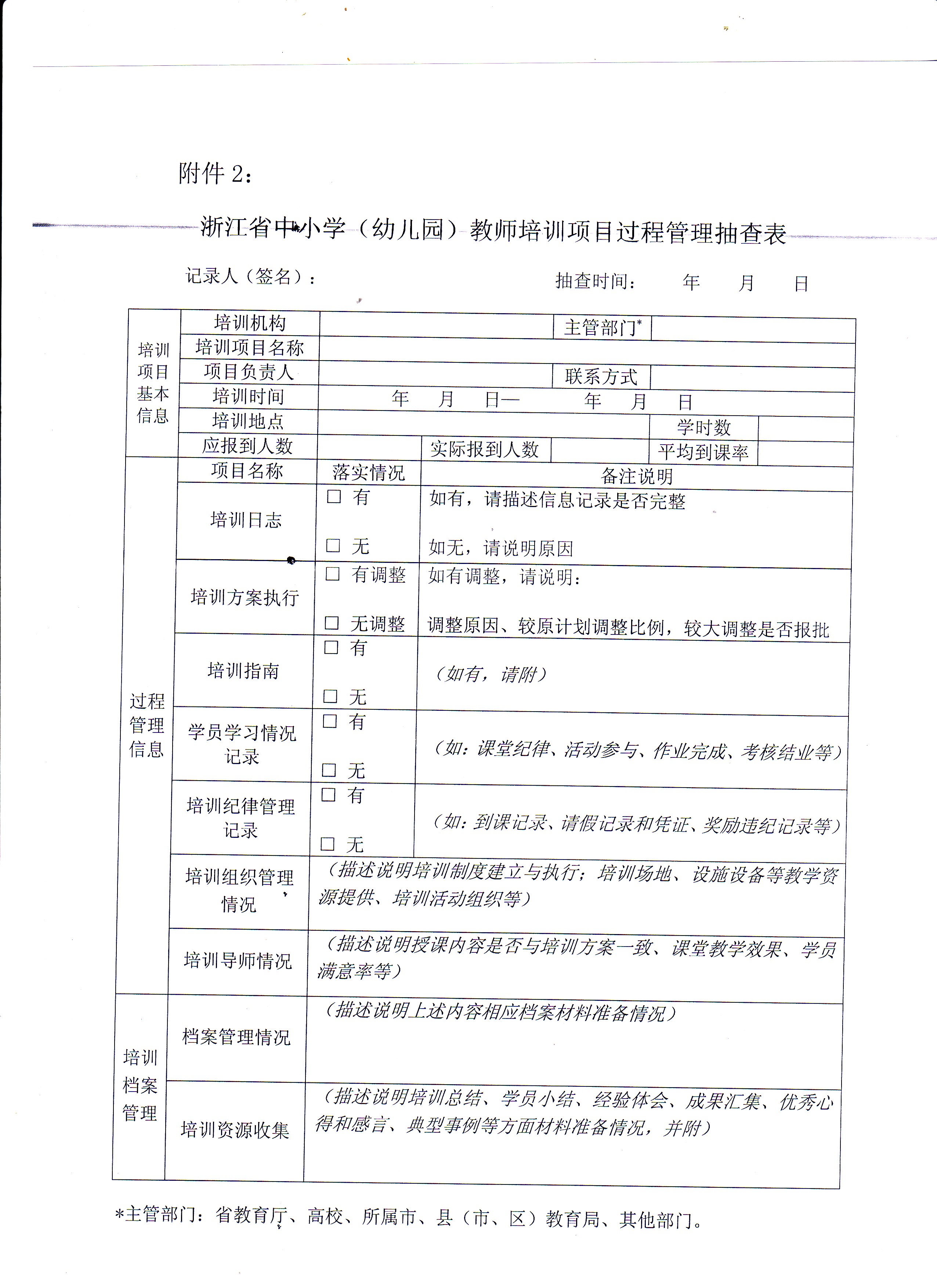 开展杭州市教师培训质量监控工作的通知